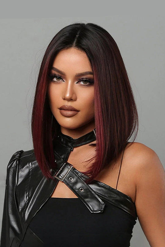 Peruca fashion bob drept dama – culoare negru degrade roscat,  PER160-81
