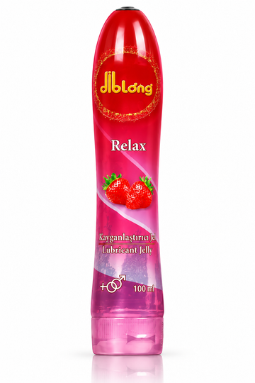 Lubrifiant intim Diblong Relax cu aromă de căpșuni, pe bază de apă, textură groasă, 100 ml, SPL2-55