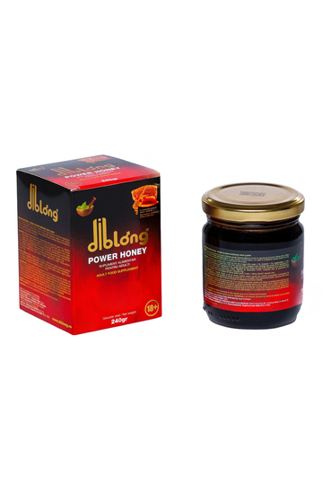 DIBLONG POWER HONEY – Miere Premium cu Ginseng și Maca pentru Energie, Vitalitate și Susținerea Libidoului, Unisex, 240 g, SPL21 SPL21-00