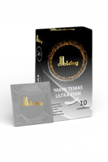 DIBLONG Ultra Thin – Prezervative Ultra Subțiri și Lubrifiate din Latex Natural, 52 ± 2 mm, 10 Buc, SPL25 SPL25-00