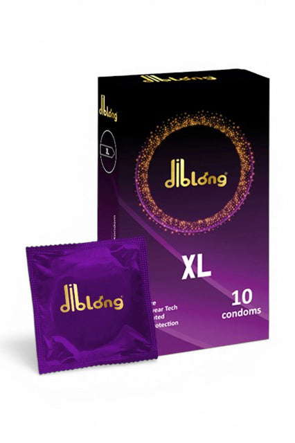 DIBLONG XL – Prezervative Lubrifiate din Latex Natural, Dimensiune XL, 55 ± 2 mm, 10 Buc, SPL26 SPL26-00