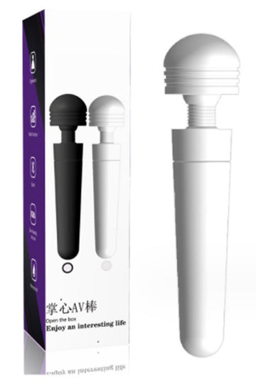 Stimulator clitoridian tip mini Wand pentru stimulare zonelor erogene, cu multiple moduri de vibrare, alb TOY309-2