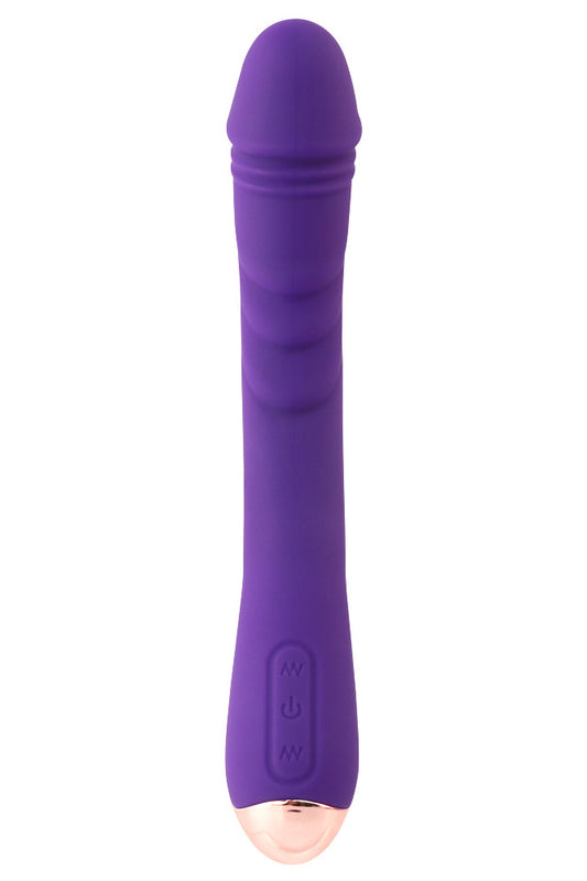 Vibrator flexibil pentru stimulare vaginala cu multiple moduri de vibratii si intensitati, Mov TOY319-11