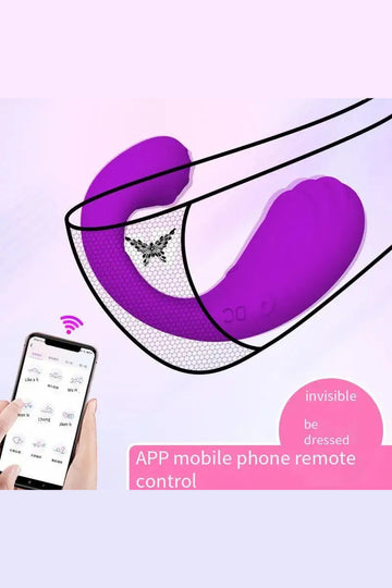 Vibrator SMART pentru stimulare vaginala si clitoridiana cu doua zone de vibrare independente, Mov, TOY355-11
