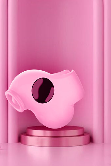 Vibrator clitoridian cu suport pentru deget cu multiple moduri de vibratii si intensitati, model Hummingbird, Roz TOY358-5