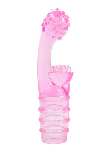 Accesoriu din silicon pentru vibratoare, pentru stimulare vaginala si clitoridiana, Roz TOY362B-5