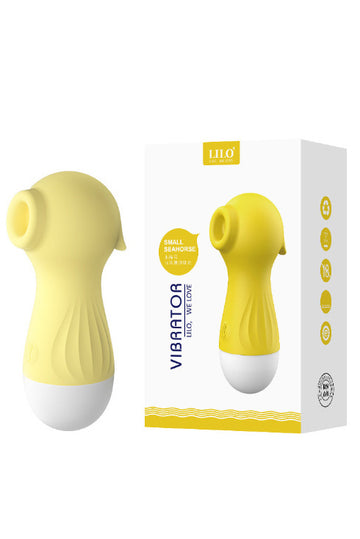 Vibrator clitoridian cu functie de suctiune/aspiratie si multiple moduri de vibratie, Galben, TOY368-9