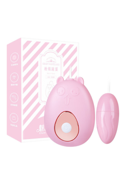 Vibrator tip ou cu telecomanda pe cablu si alimentare cu baterii, Roz TOY370B-5