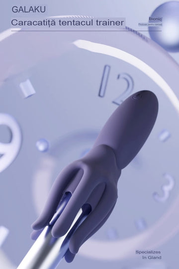 Masturbator smart cu vibratii Octopus-X pentru barbati, cu Bluetooth, rezistent la apa, Mov Inchis, TOY378-2111