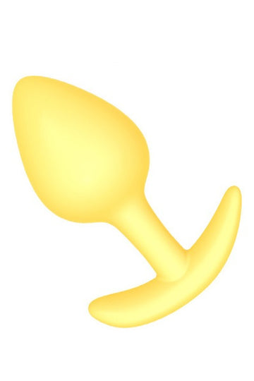 Dop anal (Butt Plug) din silicon cu 1 bila, Alb-Crem, TOY386-221