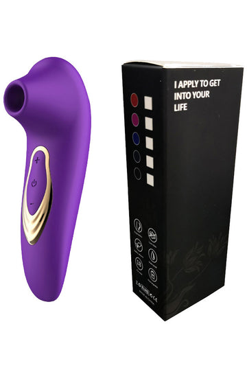 Vibrator Clitoridian cu Tehnologie de Sucțiune și Aspirare, Stimulator „Air-Pulse” cu Multiple Intensități, Silicon Medical, Reîncărcabil USB, Mov, TOY424-11
