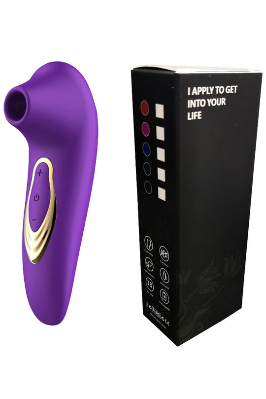Vibrator Clitoridian cu Tehnologie de Sucțiune și Aspirare, Stimulator „Air-Pulse” cu Multiple Intensități, Silicon Medical, Reîncărcabil USB, Mov, TOY424-11
