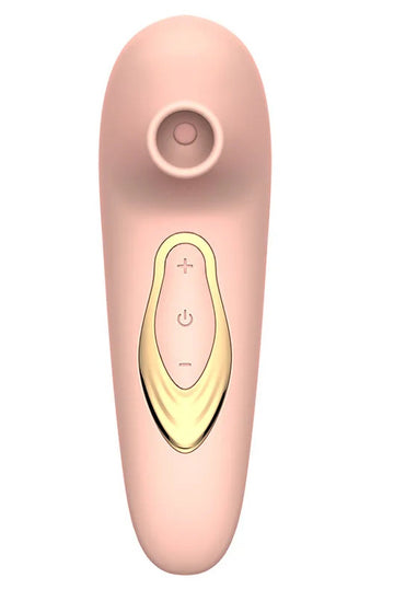 Vibrator Clitoridian cu Tehnologie de Sucțiune și Aspirare, Stimulator „Air-Pulse” cu Multiple Intensități, Silicon Medical, Reîncărcabil USB, Crem, TOY424-5222