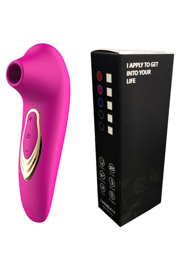 Vibrator Clitoridian cu Tehnologie de Sucțiune și Aspirare, Stimulator „Air-Pulse” cu Multiple Intensități, Silicon Medical, Reîncărcabil USB, Fuchsia, TOY424-55