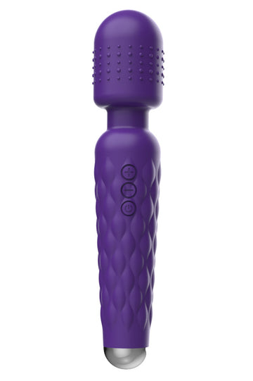 Vibrator tip Wand cu Cap Flexibil, Motor Puternic pentru Stimulare Clitoridiană și Masaj Corporal, Silicon Premium, Reîncărcabil, Mov, TOY444-11