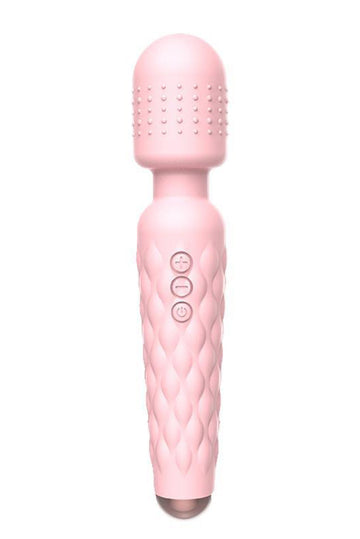 Vibrator tip Wand cu Cap Flexibil, Motor Puternic pentru Stimulare Clitoridiană și Masaj Corporal, Silicon Premium, Reîncărcabil, Roz, TOY444-5