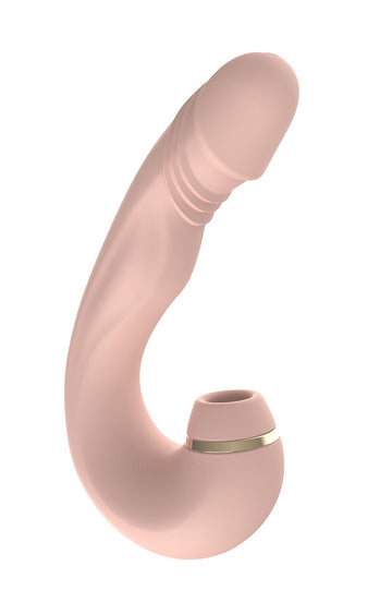 Vibrator Smart 3-în-1 "Triple Sensation": Sucțiune, Vibrație și Limbă (Skin-Touch), Silicon Medical, TOY450-1500