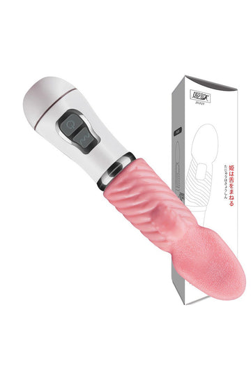Vibrator "Oral Pleasure" cu Limbă Rotativă: Stimulare Clitoridiană, Mișcare Realistă, Roz/Alb, TOY463-225
