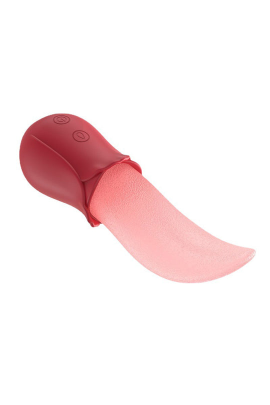 Vibrator tip limba cu multiple moduri de vibrare, Rosu si Roz, TOY477-35