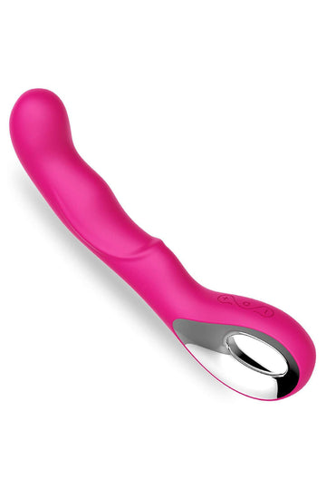 Vibrator cu forma speciala pentru intensificarea placerii, din silicon, Fuchsia,  TOY494-55
