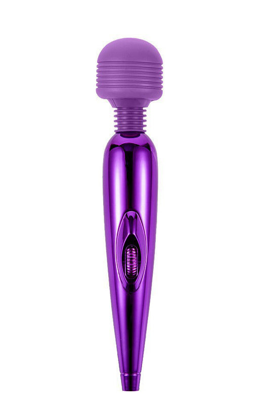 Mini Vibrator tip Wand cu Cap Flexibil, Stimulator Clitoridian de Înaltă Putere, Silicon Medical Soft-Touch, 10 Moduri de Vibrație, Reîncărcabil USB, Mov, TOY499-11