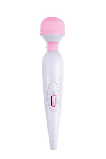 Mini Vibrator tip Wand cu Cap Flexibil, Stimulator Clitoridian de Înaltă Putere, Silicon Medical Soft-Touch, 10 Moduri de Vibrație, Reîncărcabil USB, Alb/Roz, TOY499-25