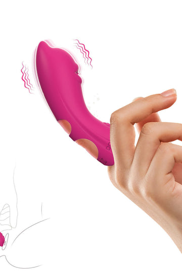 Mini vibrator pentru deget, cu multiple moduri de vibrare, Fuchsia, TOY500-55