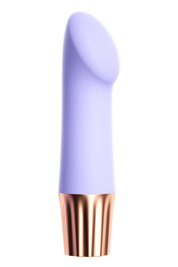 Mini vibrator din silicon moale cu cap special pentru stimulare vaginala, Lila, TOY538-112