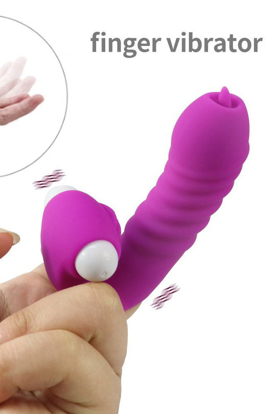 Mini vibrator pentru deget, Mov, TOY553-11