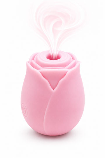 RosePulse Mini – Stimulator în Formă de Trandafir cu Sucțiune și Vibrații Multiple, Reîncărcabil USB, Roz, TOY646-5