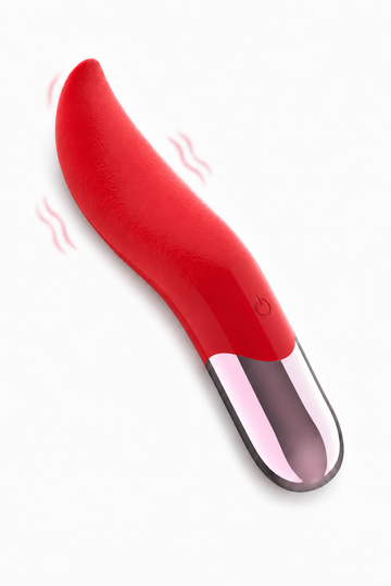 Ruby Flick – Vibrator Cu Formă De Limbă, 10 Moduri De Vibrație, Reîncărcabil USB, Rosu,  TOY650-3
