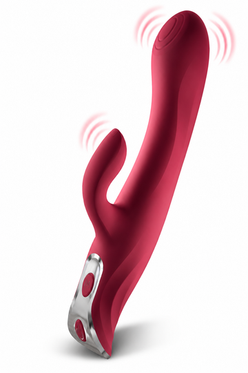 Dual Bliss Pro – Vibrator Cu Dublă Stimulare, 12 Moduri De Vibrație, Reîncărcabil USB – Roșu,  TOY657-3