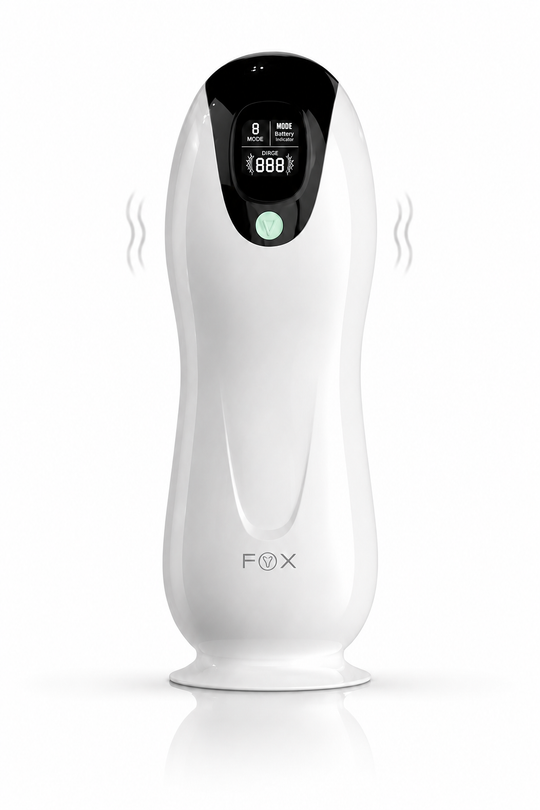 Fox Pulse Pro – Masturbator Electric Inteligent cu Vibrații, Canal Texturat 3D, Afișaj Electronic și Căști USB-C,  TOY670-2