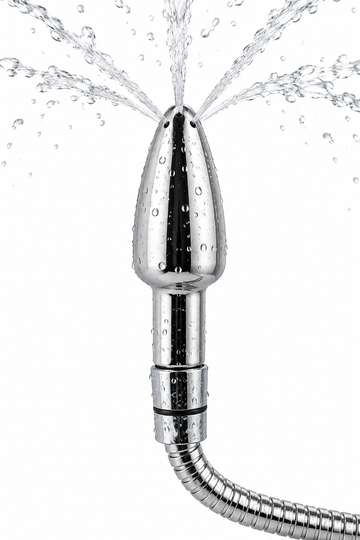 AquaClean Steel – Irigator Anal pentru Duș din Metal Inoxidabil, Compact, 10 cm