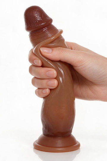 RealSkin Liquid 21 – Dildo Realist din Silicon Lichid, Textură Skin-Like, cu Ventuză, 21 cm, TOY699-1500