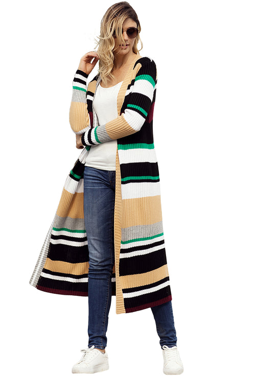 Cardigan lung cu model multicolor A737-191