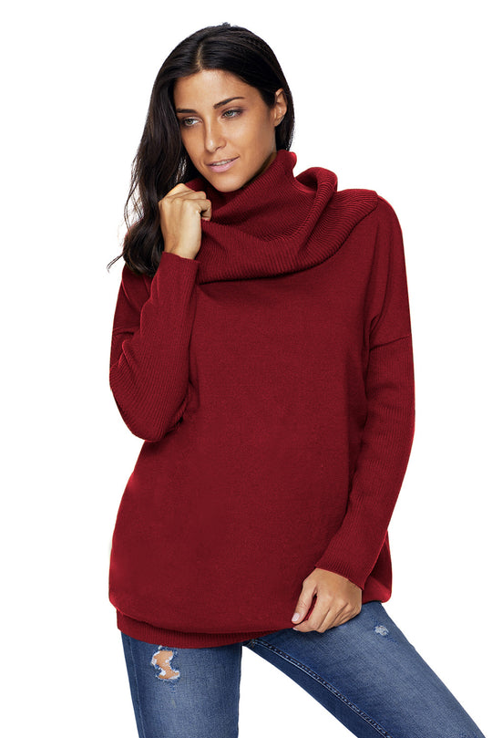 Pulover casual cu guler oversize A738-81