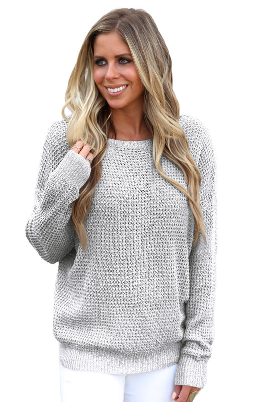 Bluza casual cu decupaj in V la spate A741-18
