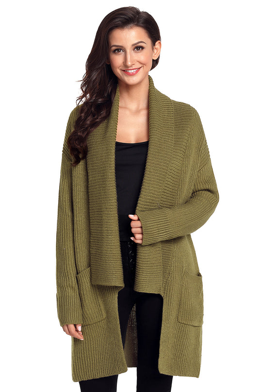 Cardigan casual accesorizat cu buzunare A742-120