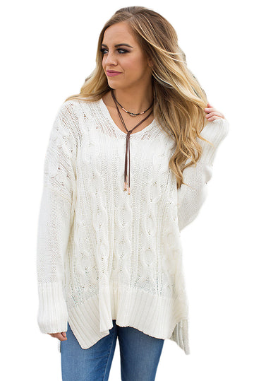 Pulover casual tricotat model oversize A748-2