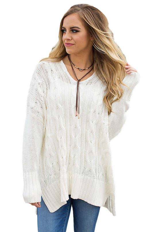 Pulover casual tricotat model oversize A748-2