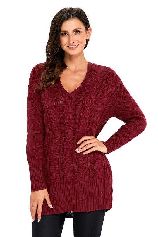 Pulover casual tricotat model oversize A748-81
