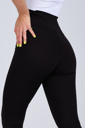 Colanti sport simpli cu talie inalta din material elastic A811-1