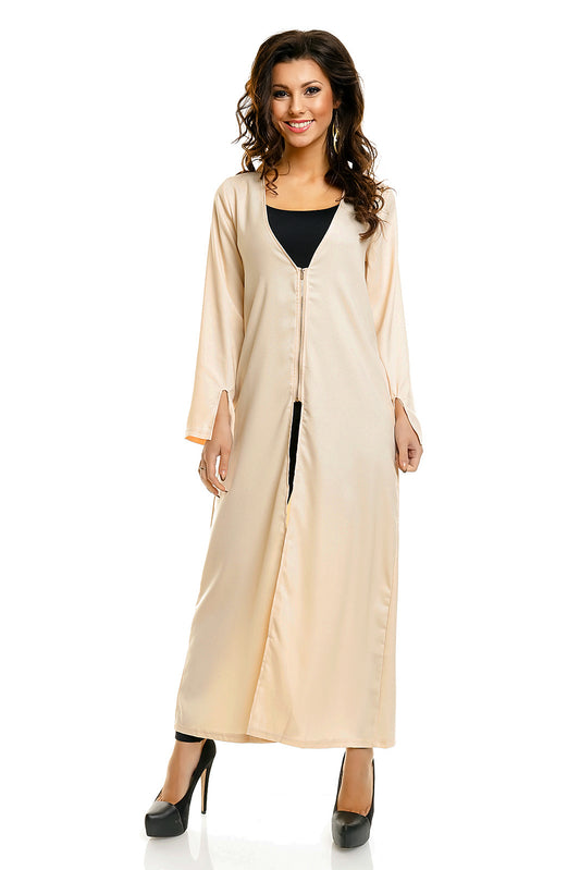 Cardigan lung cu fermoar in fata B524-15