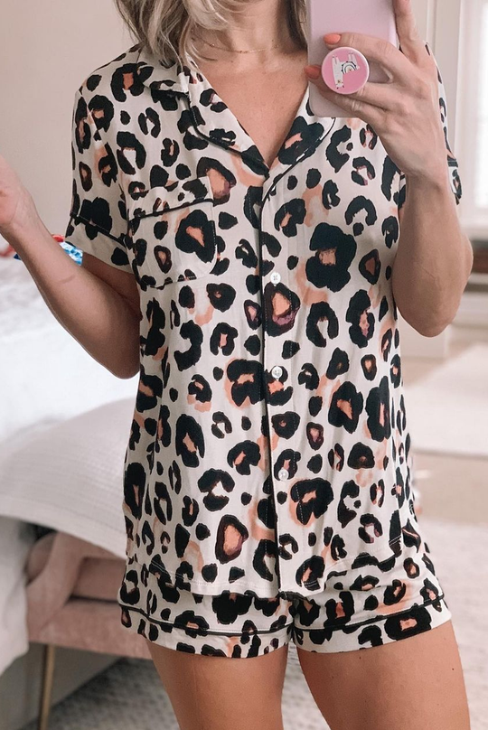 Pijama 2 piese cu imprimeu animal print B715-99
