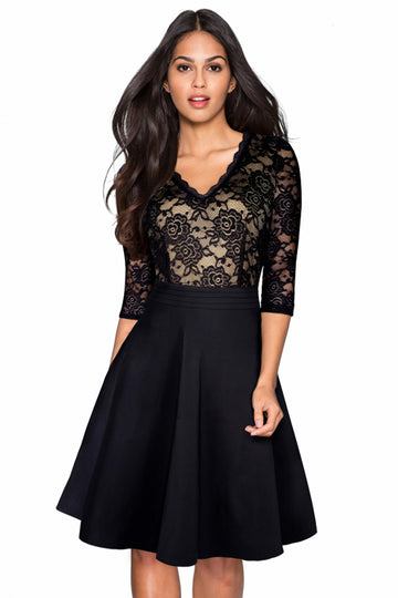 Rochie stylish din dantela florala B775-1