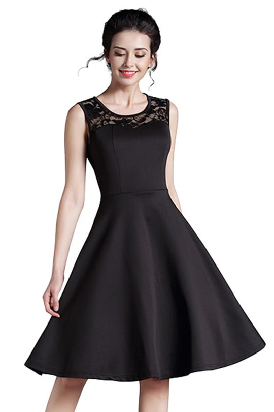 Rochie eleganta in stil vintage cu talia inalta B779-1