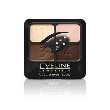Fard pentru pleoape Eveline Quattro Eyeshadows Smokey Eyes nr. 5