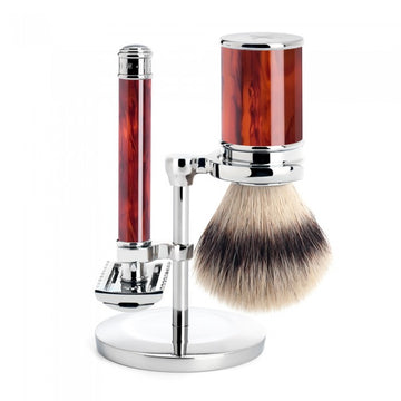 Set barbierit cu aparat clasic cu piaptan deschis S91M103