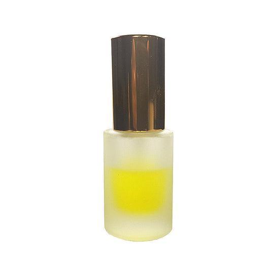Sticluta cu pulverizator si capac Gold pentru parfum Minerva Frosted 16 ml